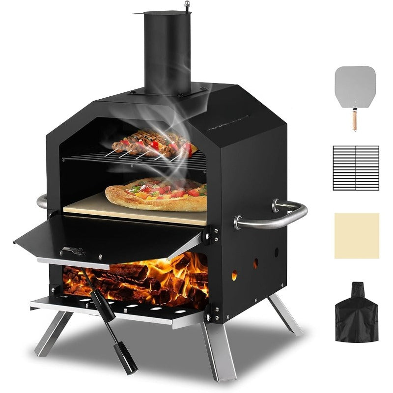 Portable Wood‑Fired Outdoor Pizza Oven