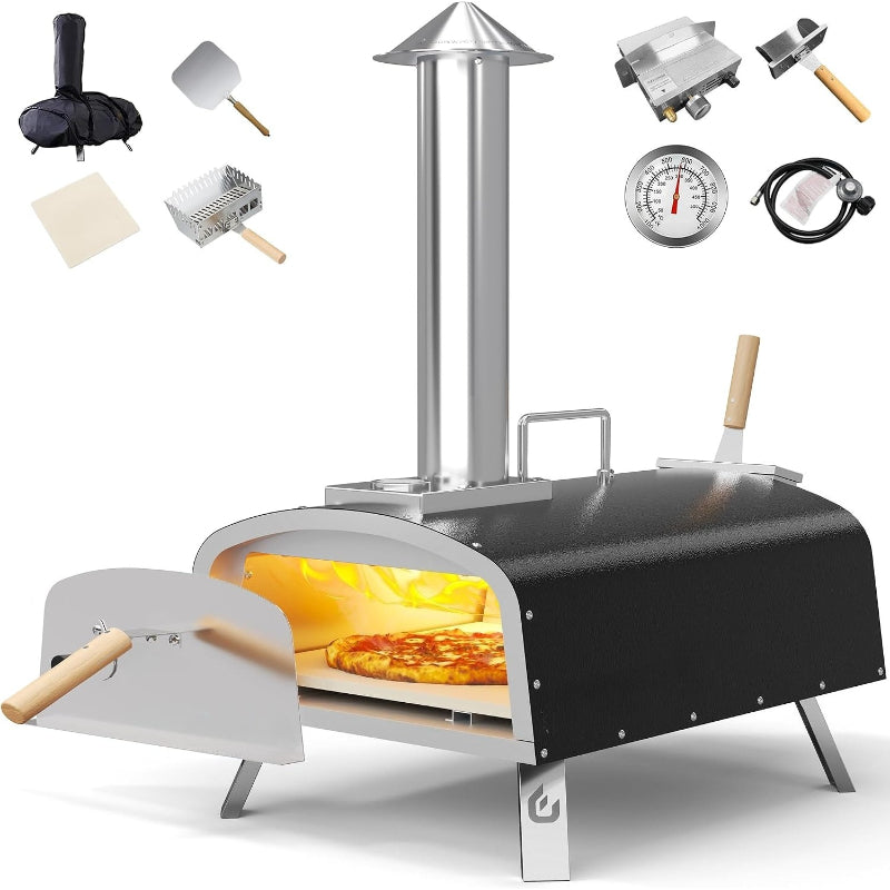 Dual‑Fuel Outdoor Pizza Oven