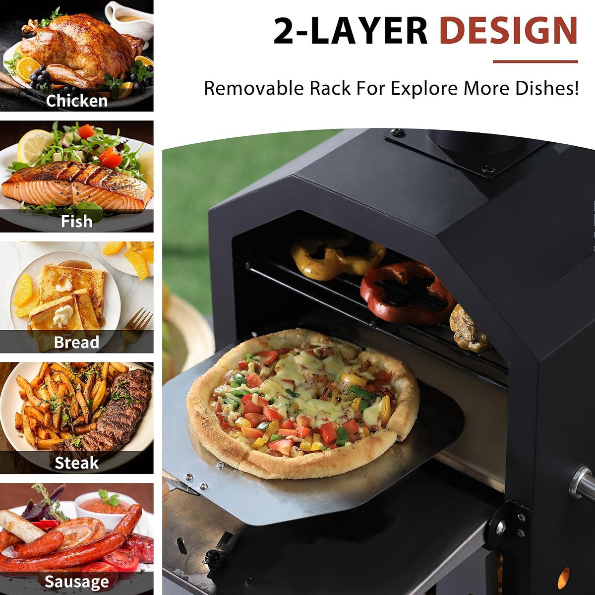 Portable Wood‑Fired Outdoor Pizza Oven