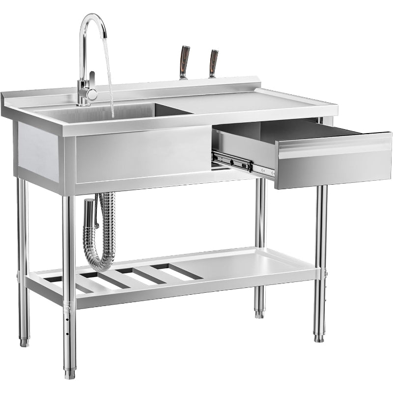 Freestanding Stainless Steel Utility Sink