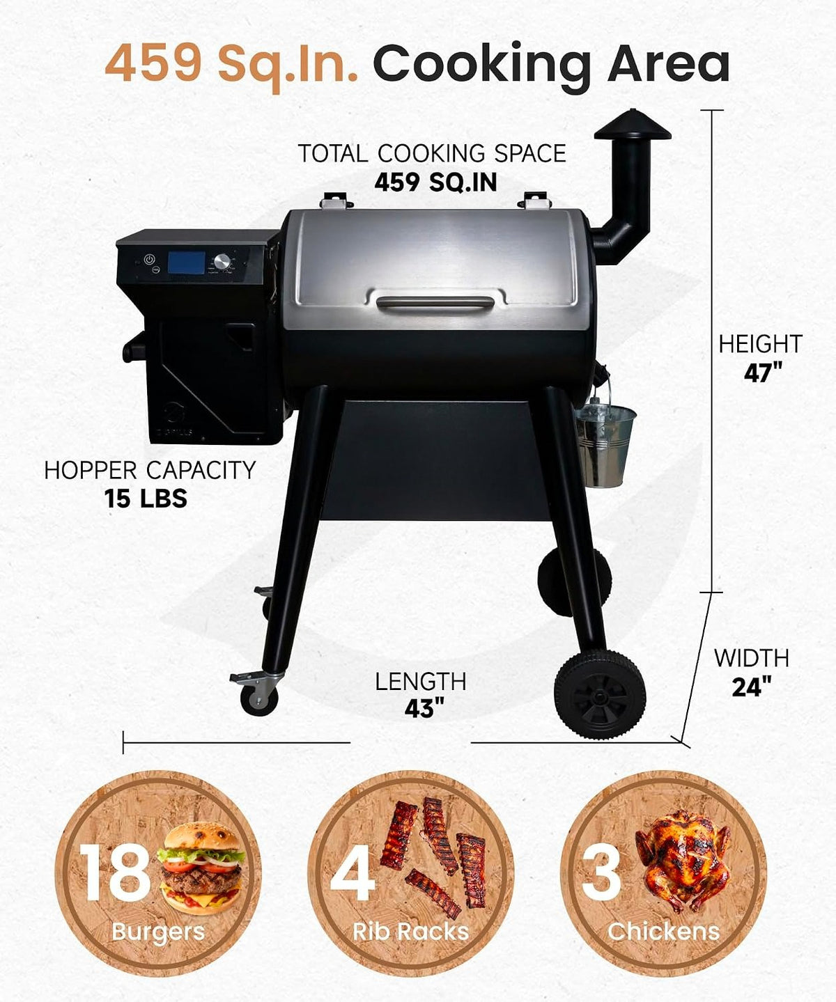 PID Controlled Pellet Smoker Grill