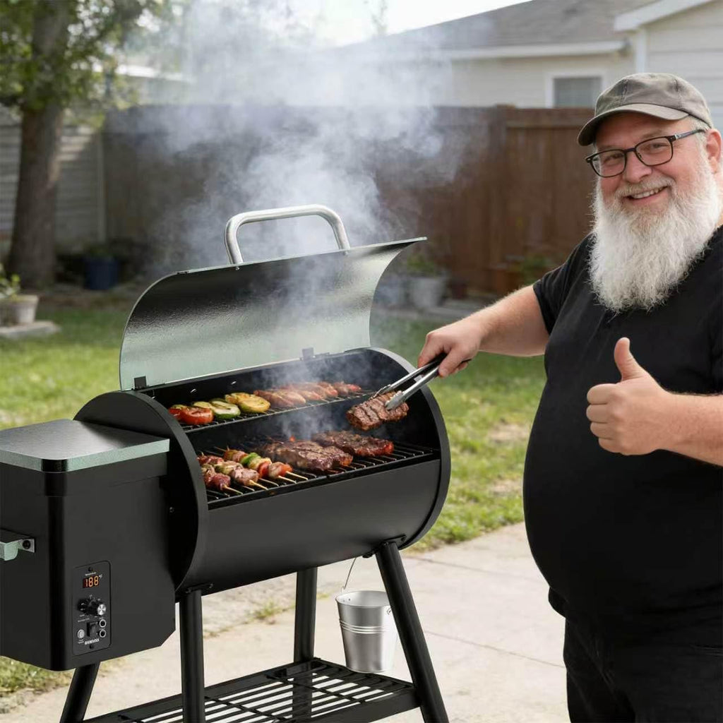 8‑in‑1 Electric Wood Pellet Smoker Grill