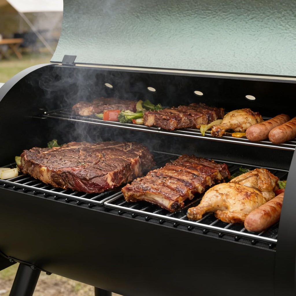 8‑in‑1 Electric Wood Pellet Smoker Grill