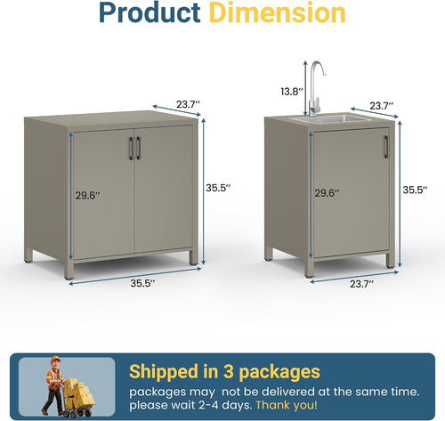 Aluminum Outdoor Kitchen Cabinet with Sink