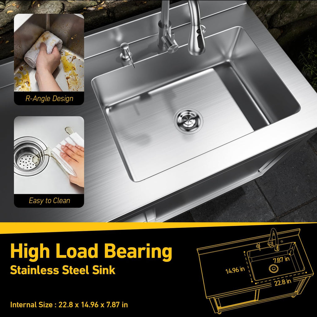 Freestanding Utility Sink with Cabinet