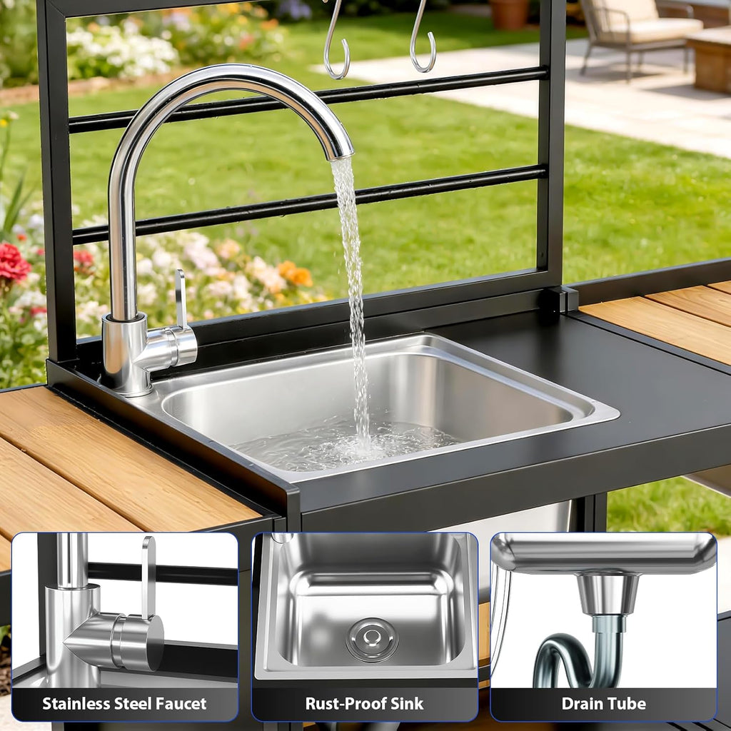 Modular Aluminum Outdoor Kitchen Island Set