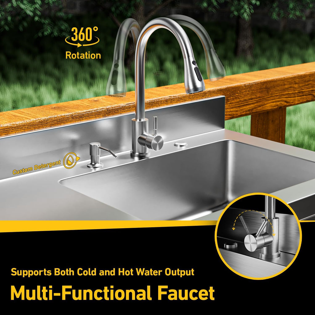 Freestanding Utility Sink with Cabinet