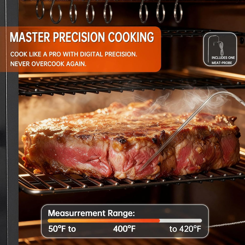 Vertical Pellet Smoker Grill with Meat Probe