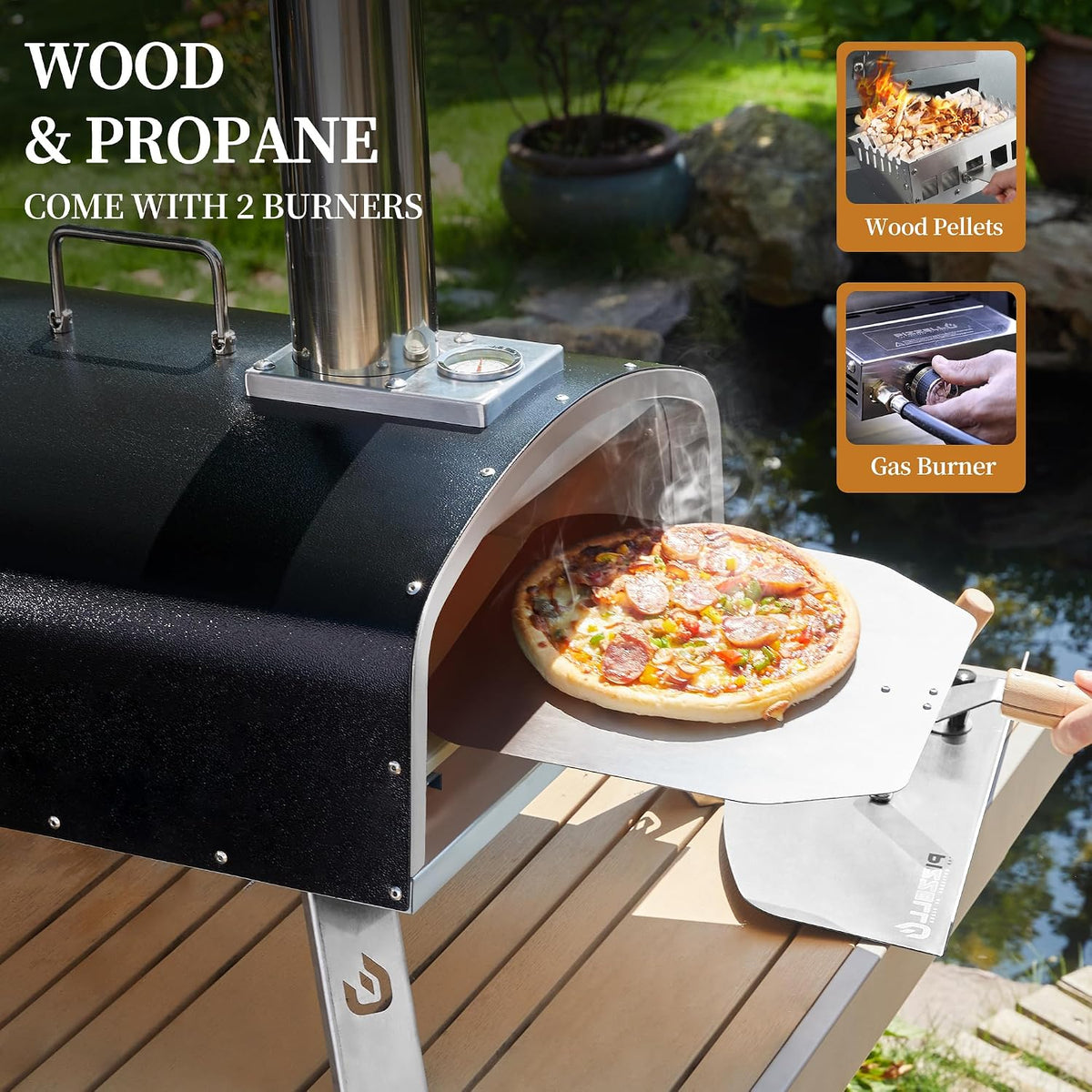 Dual‑Fuel Outdoor Pizza Oven