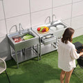 Stainless Steel Utility Sink with Drawers