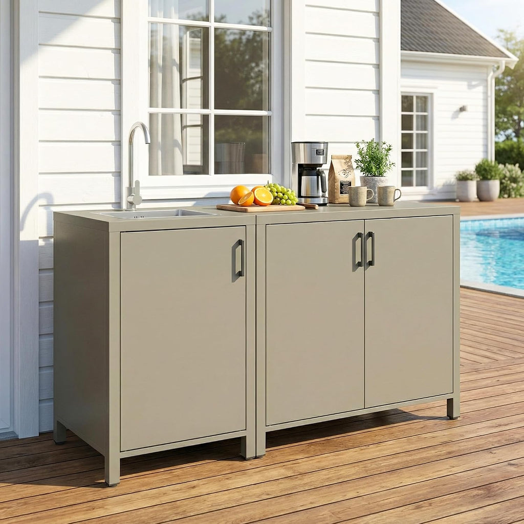 Aluminum Outdoor Kitchen Cabinet with Sink