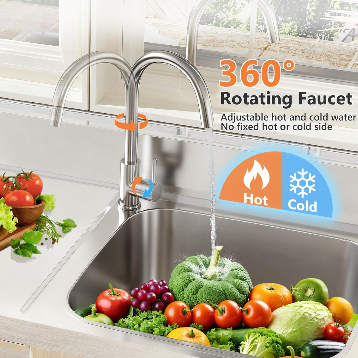 Freestanding 304 Stainless Steel Utility Sink