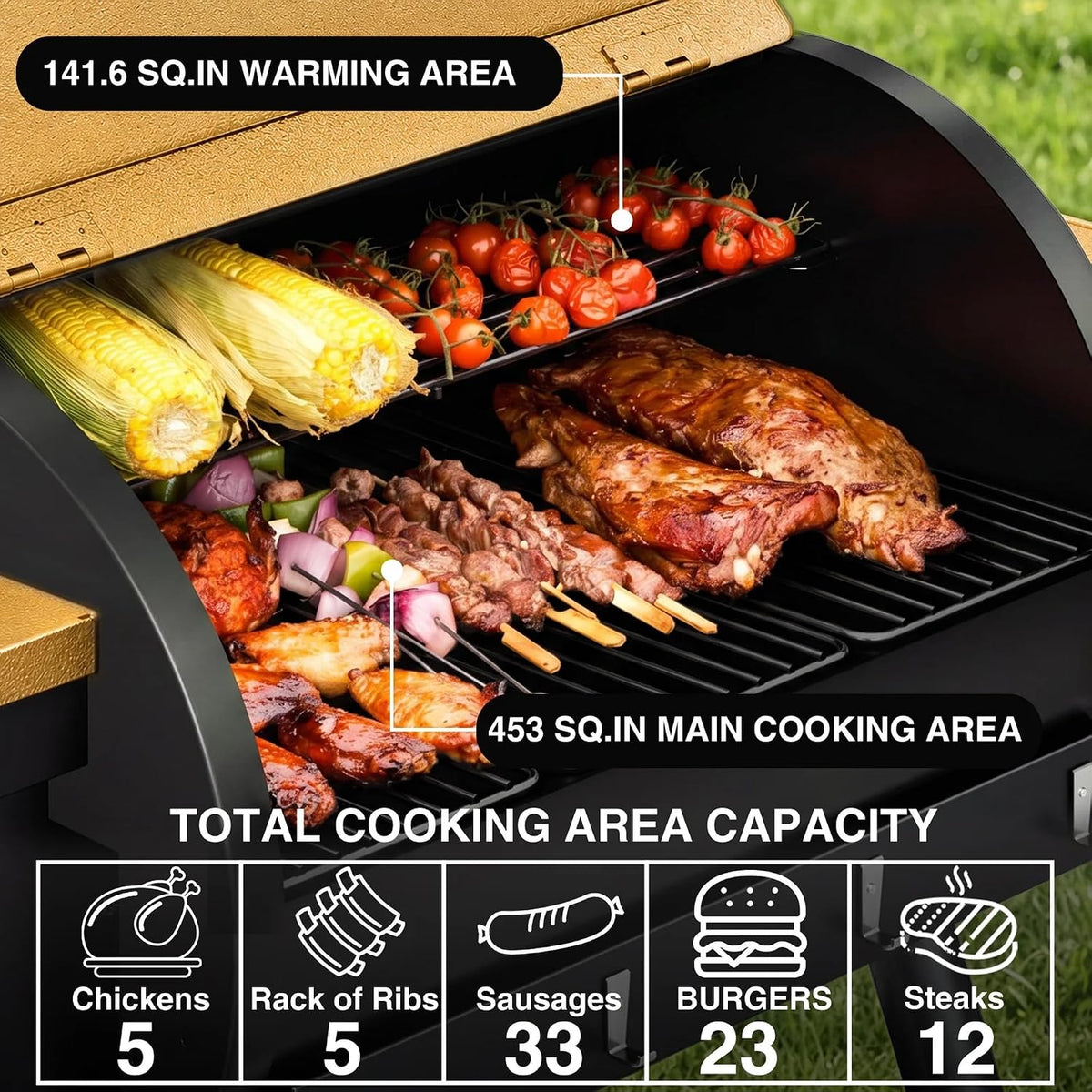 Electric Wood Pellet Grill & Smoker