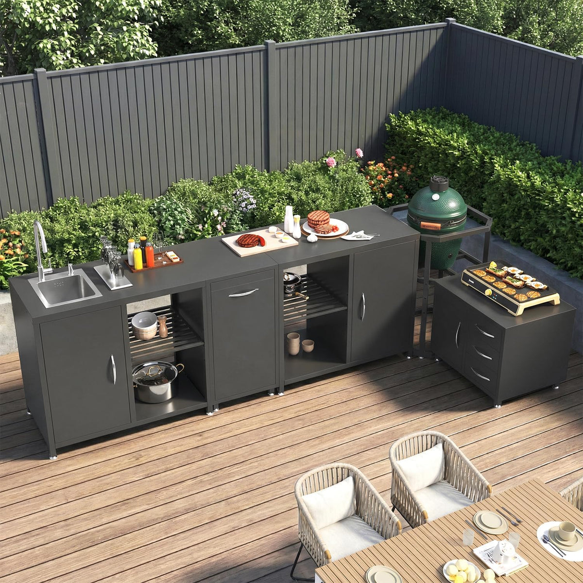 5‑Piece Modular Outdoor Kitchen Island Set