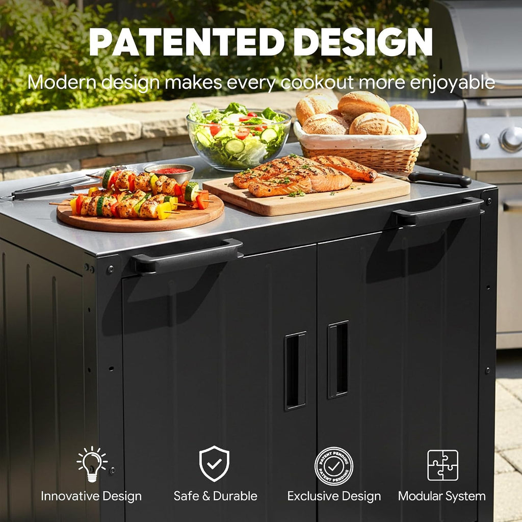 Outdoor Grill Cart with Storage
