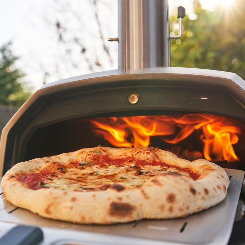 Dual‑Fuel Outdoor Pizza Oven with Pizza Stone