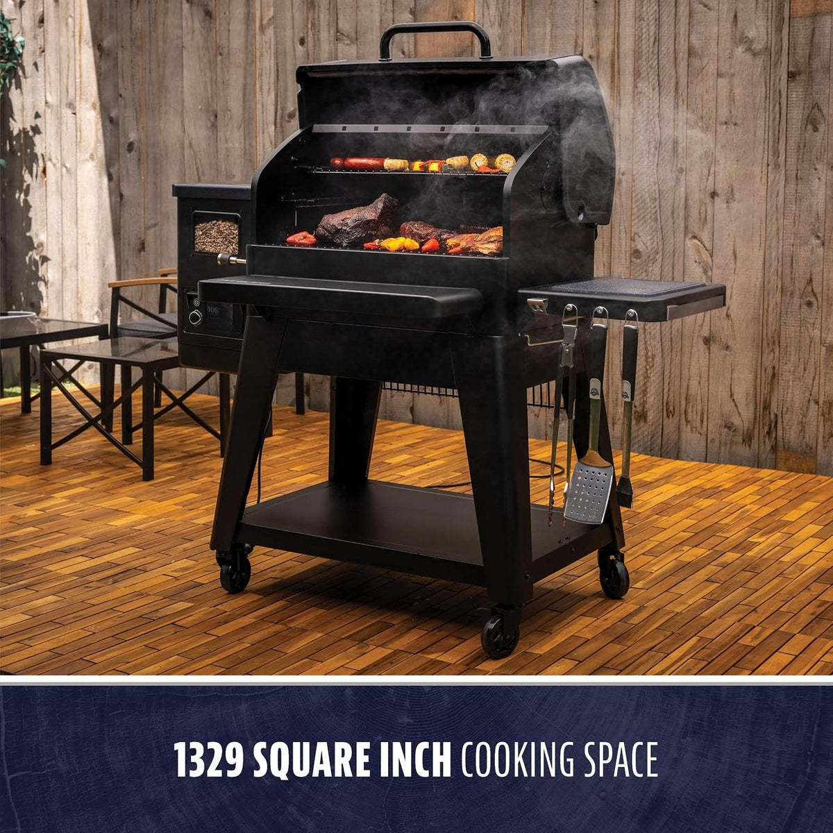 WiFi‑Bluetooth Wood Pellet Grill & Smoker