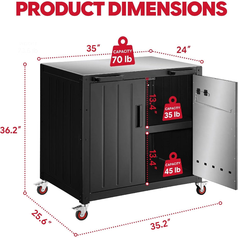 Outdoor Grill Cart with Storage
