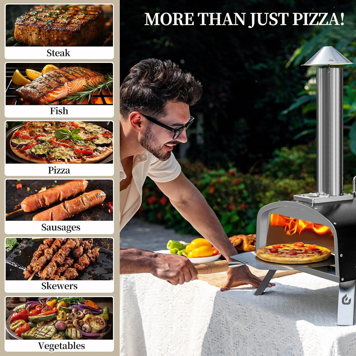 Dual‑Fuel Outdoor Pizza Oven