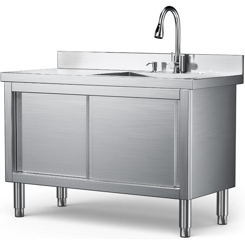 Freestanding Utility Sink with Cabinet
