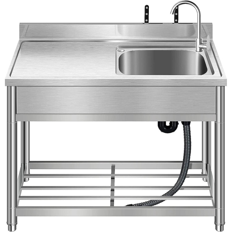 Freestanding Stainless Steel Prep Utility Sink