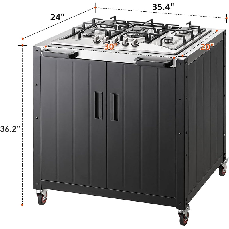 Modular Outdoor Kitchen Grill Cart